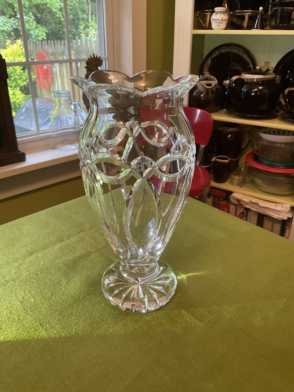 Waterford Ireland Large 10” Clannad (Celtic Knot) Flower Vase HTF
