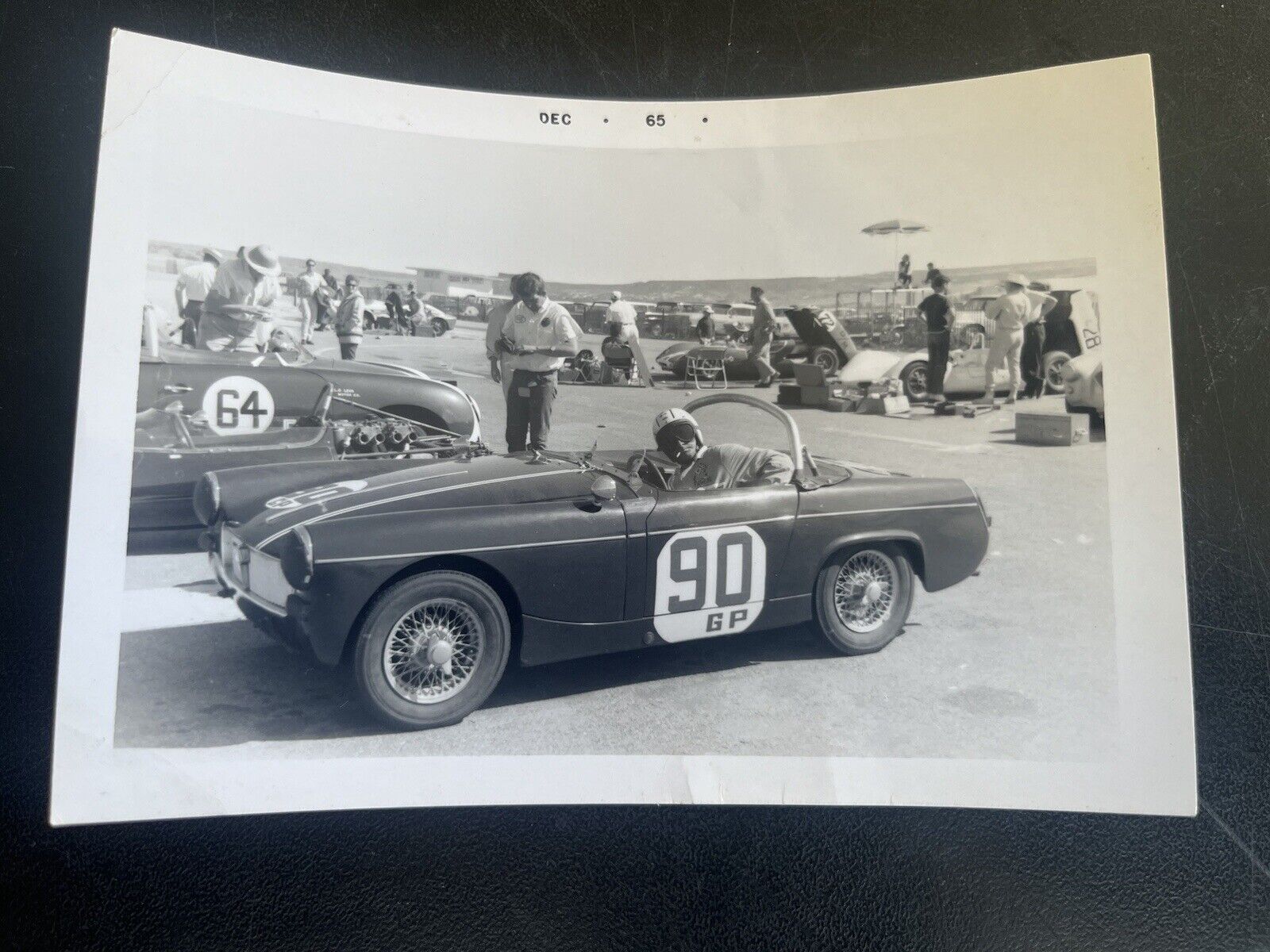 1965 real photograph of Grand Prix racing cars photo
