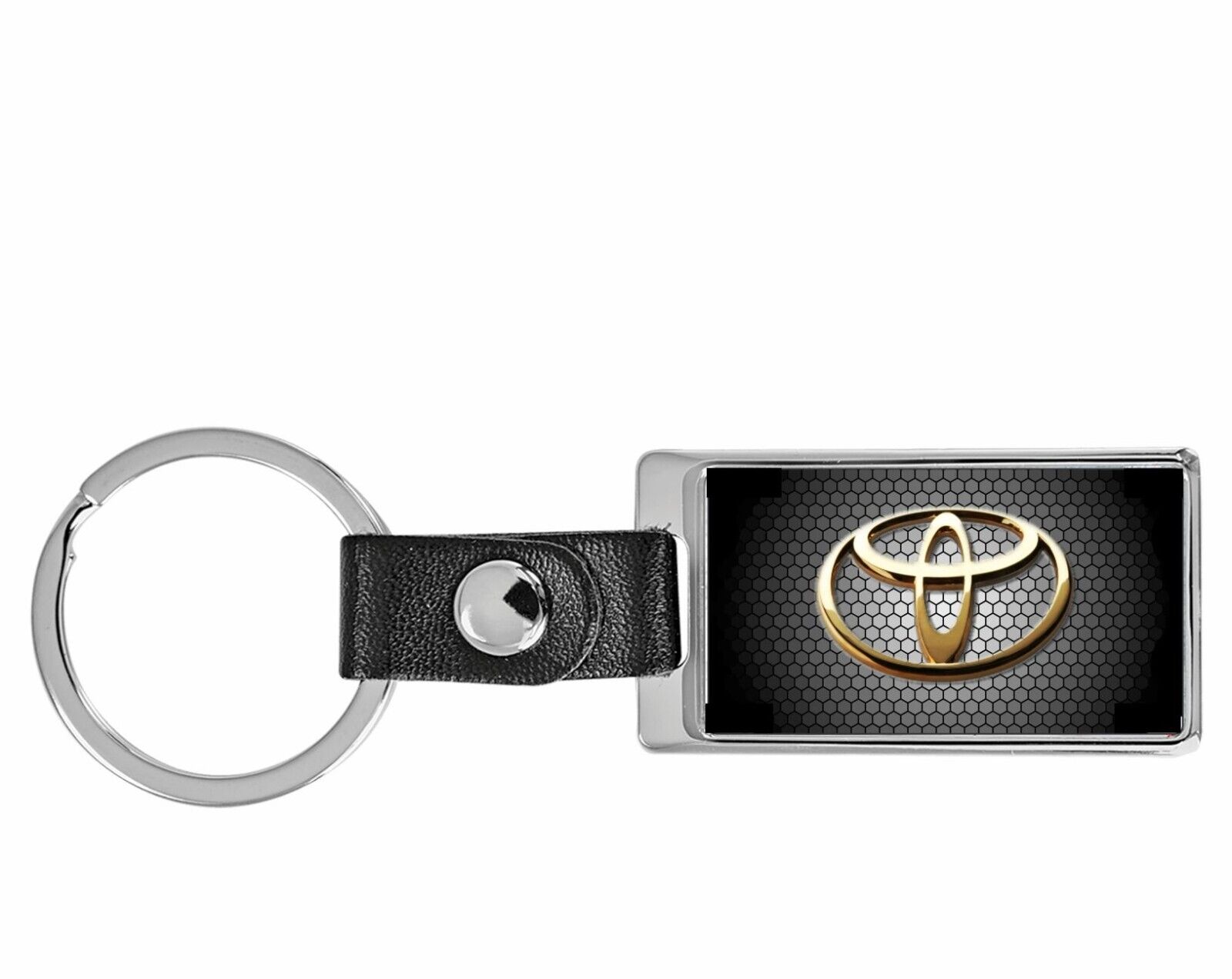 Toyota Car Chrome Leather key ring  Key Chain Fob Luxury cars