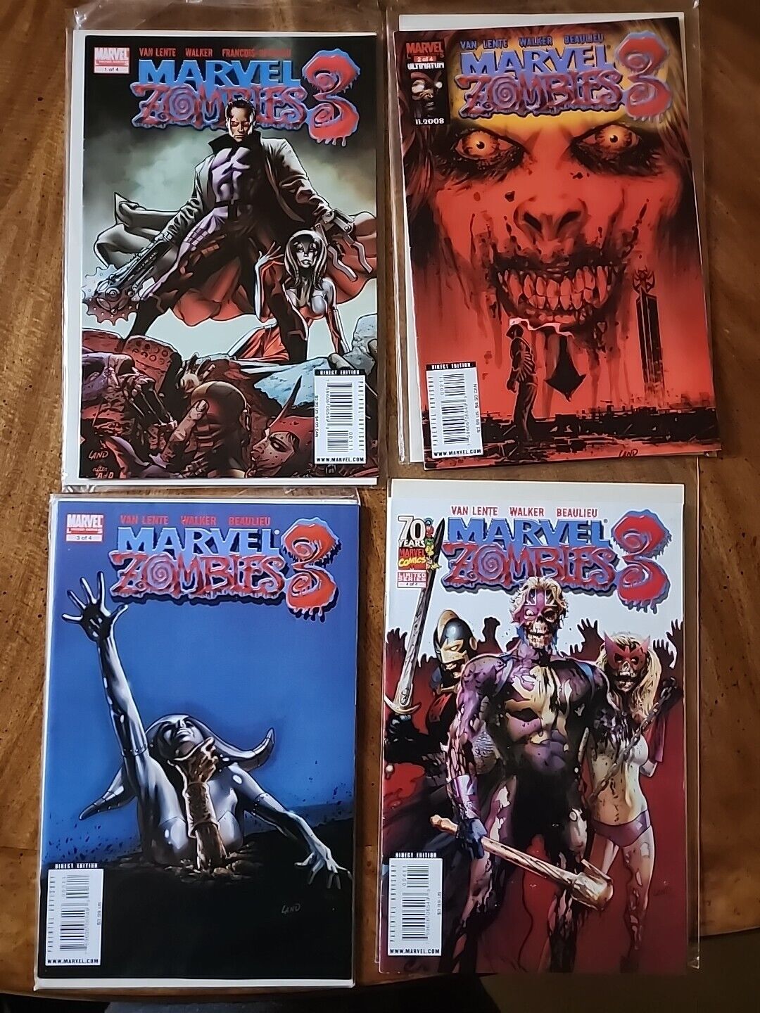 Marvel Zombies 3 # 1-4 (2008, Marvel) Complete Set Greg Land Covers 1 2 3 4