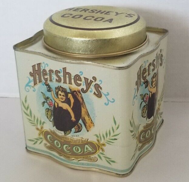 Vintage Hershey\'s cocoa Cherub logo Tin (empty) 