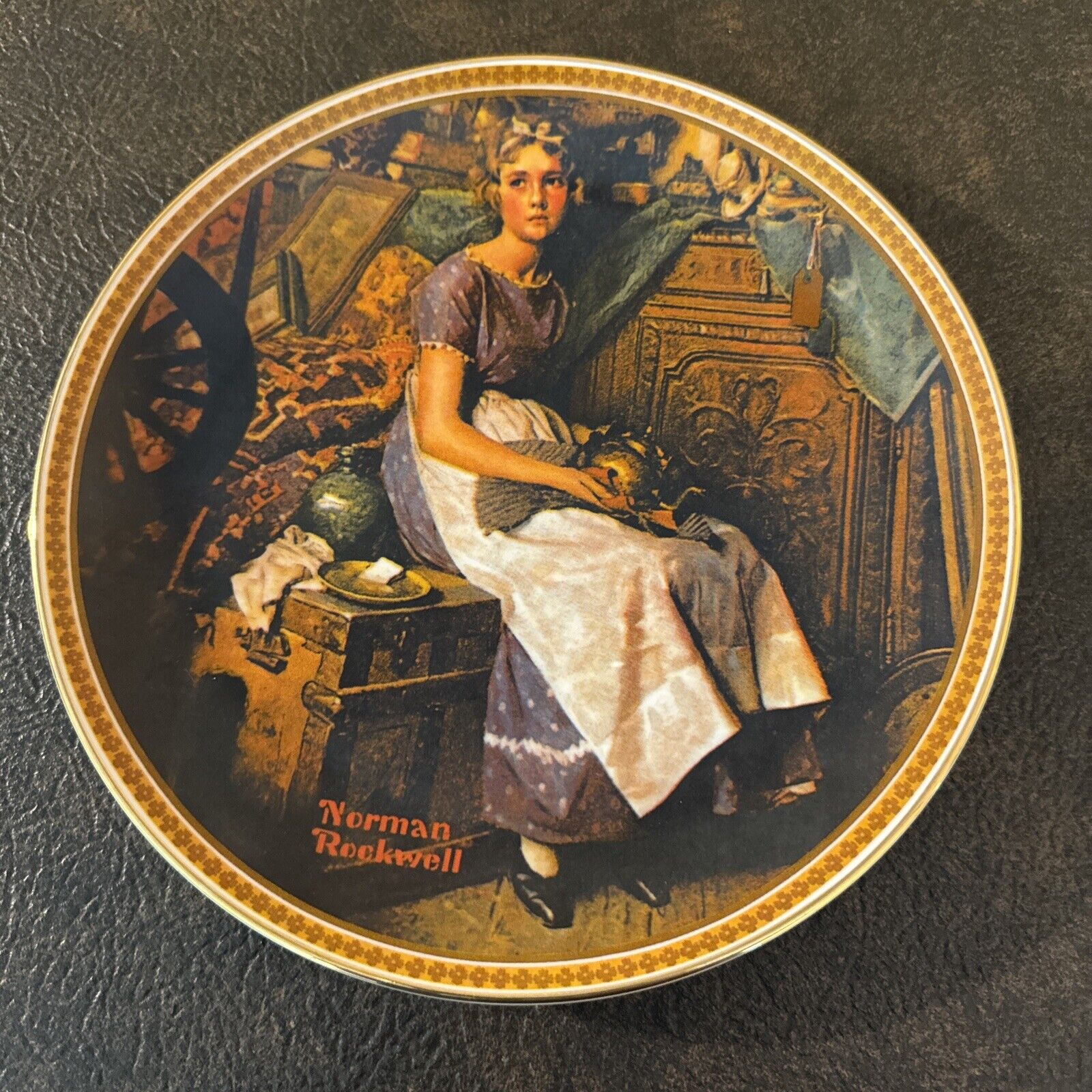 “Dreaming in the Attic” Norman Rockwell Collector Plate - Knowles