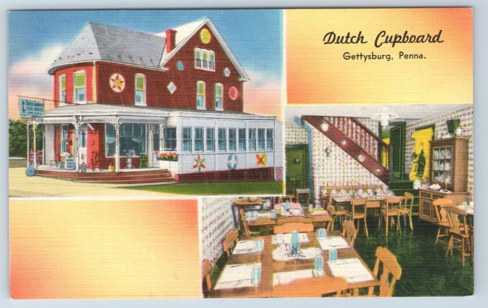 Postcard Dutch Cupboard Gettysburg Pennsylvania Restaurant Multiview
