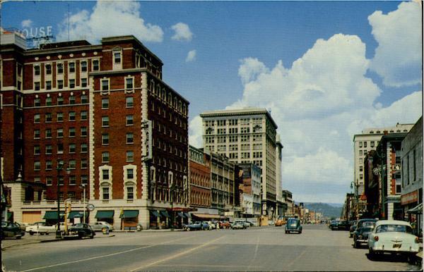 1956 Chattanooga,TN Broad Street Hamilton,Marion County Tennessee W.M. Cline Co.