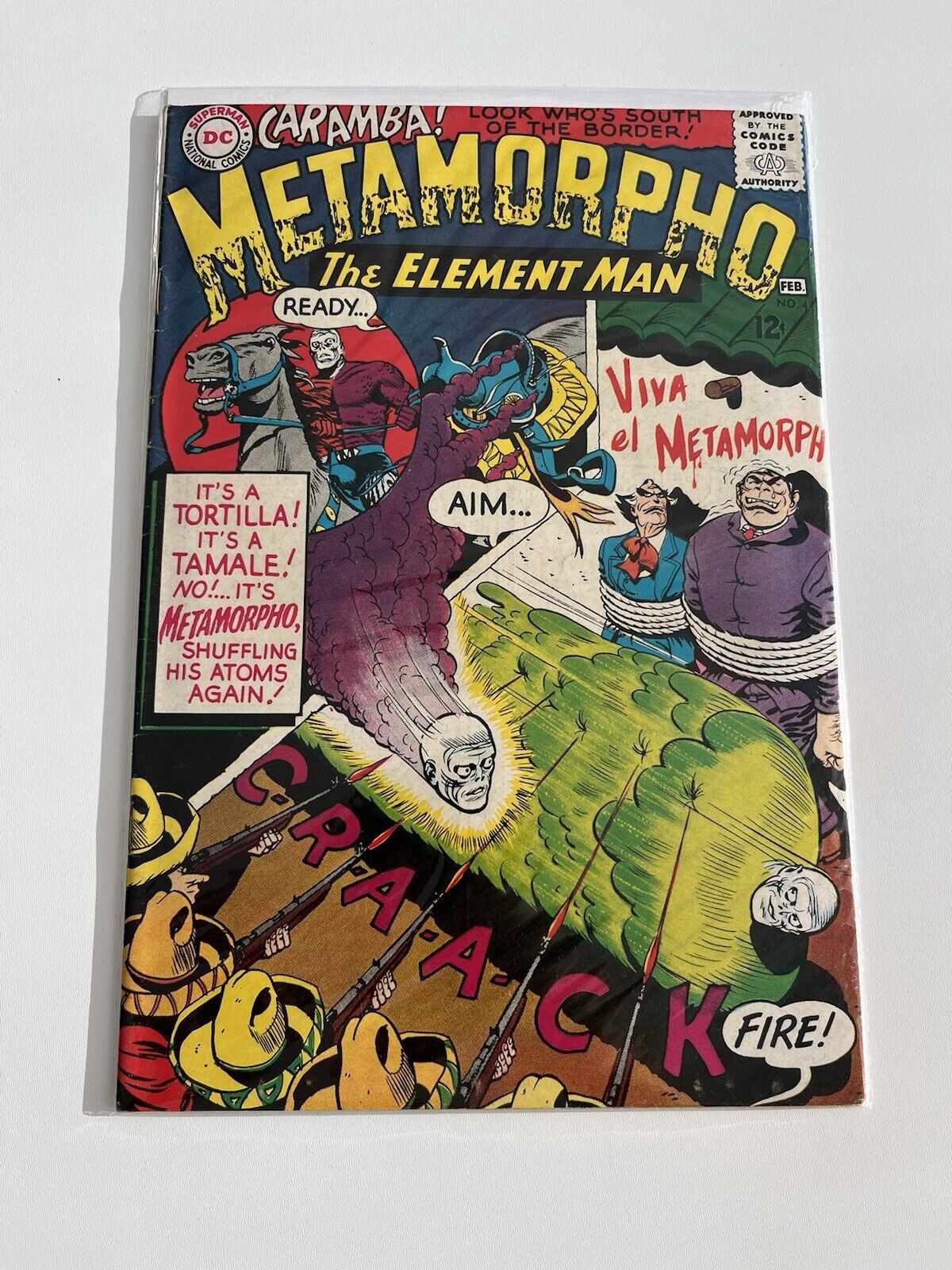 METAMORPHO THE  ELEMENT MAN # 4VFN. COND. 1966 BAGGED & BOARDED