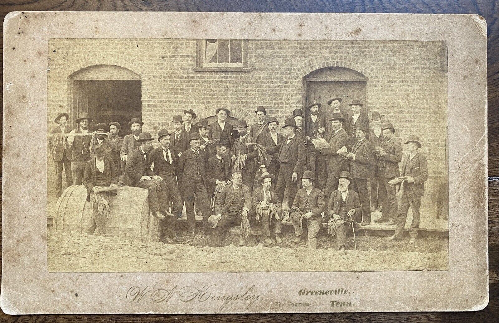 Tobacco Tennessee Growers & African Americans & Buyers Greenville Antique Photo