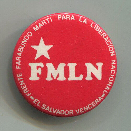 1980s Anti US Imperialism El Salvador National Liberation FMLN Cause Protest Pin