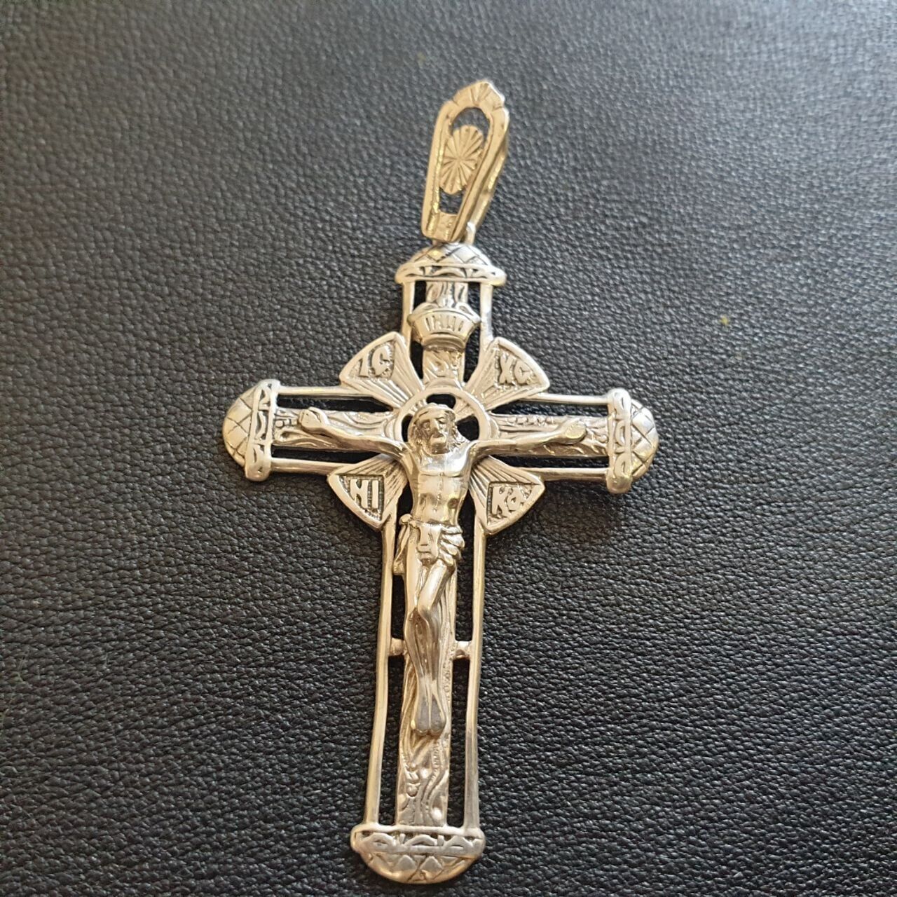 Orthodox Sterling Silver Crucifix Cross Pendant 925 Vintage Antique Soviet USSR
