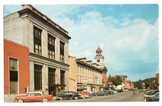 Main Street in Brookville, Pennsylvania, Jefferson Co, Vintage Postcard