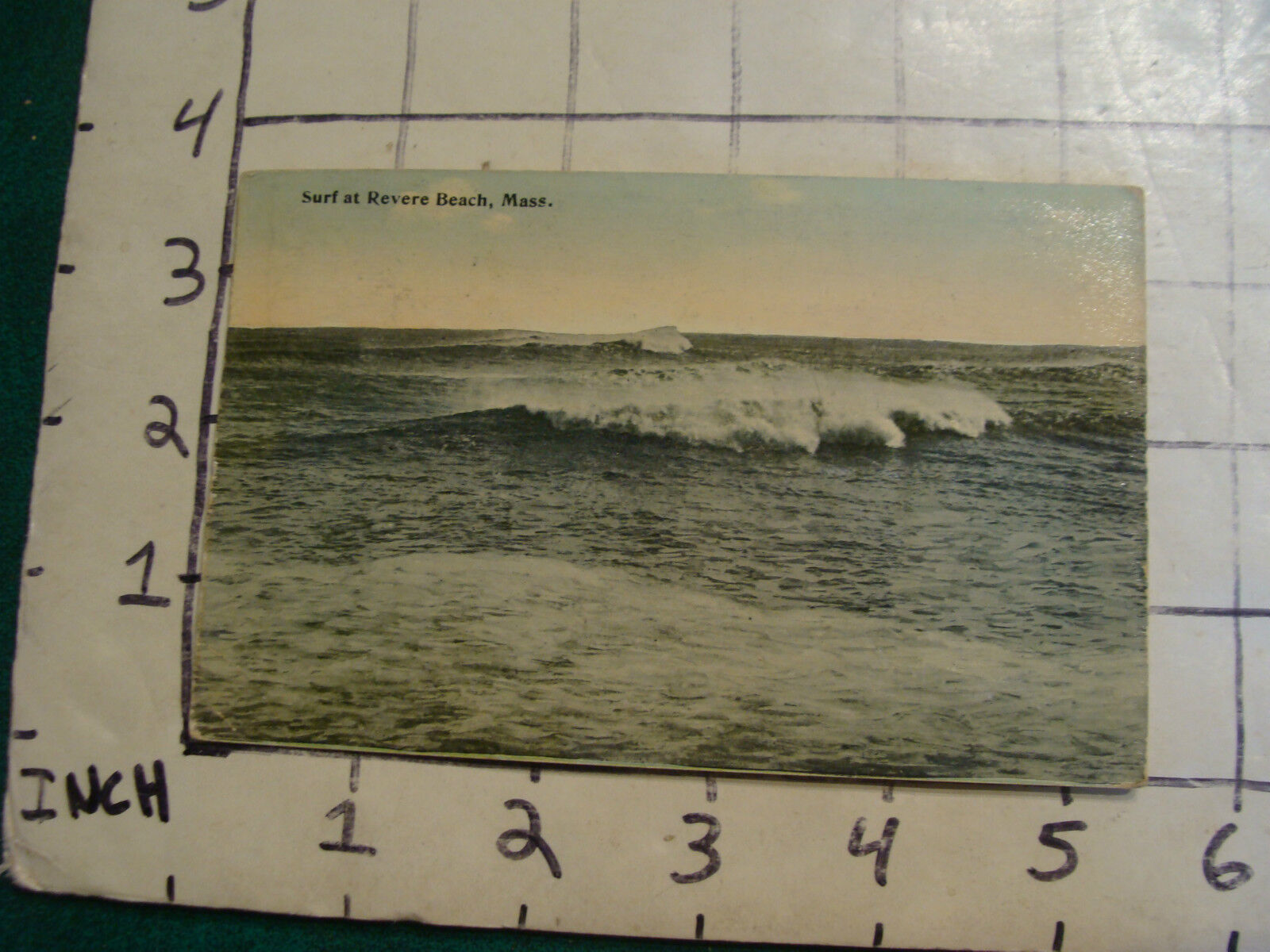 Vintage  POSTCARD: 1914 SURF AT REVERE BEACH, MASS