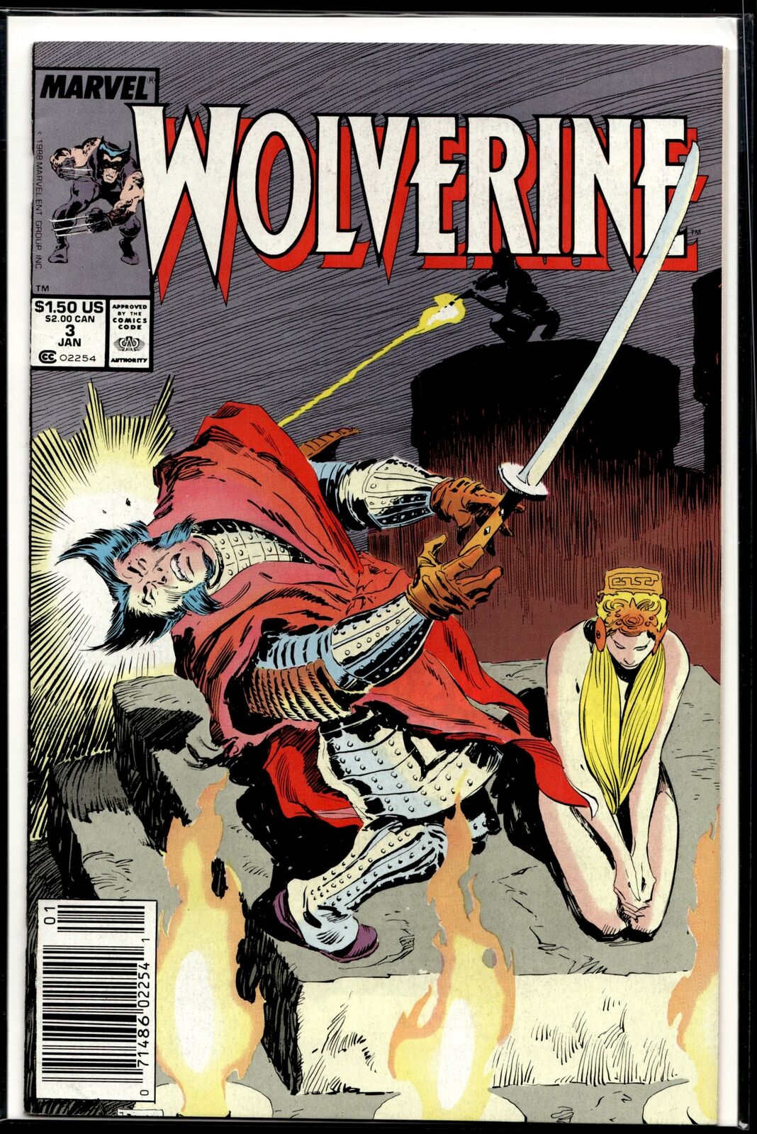 1989 Wolverine #3 Newsstand Marvel Comic