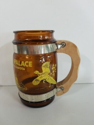 Vintage Brown Barrel Glass, South Dakota Mug Souvenir 1970\'s 