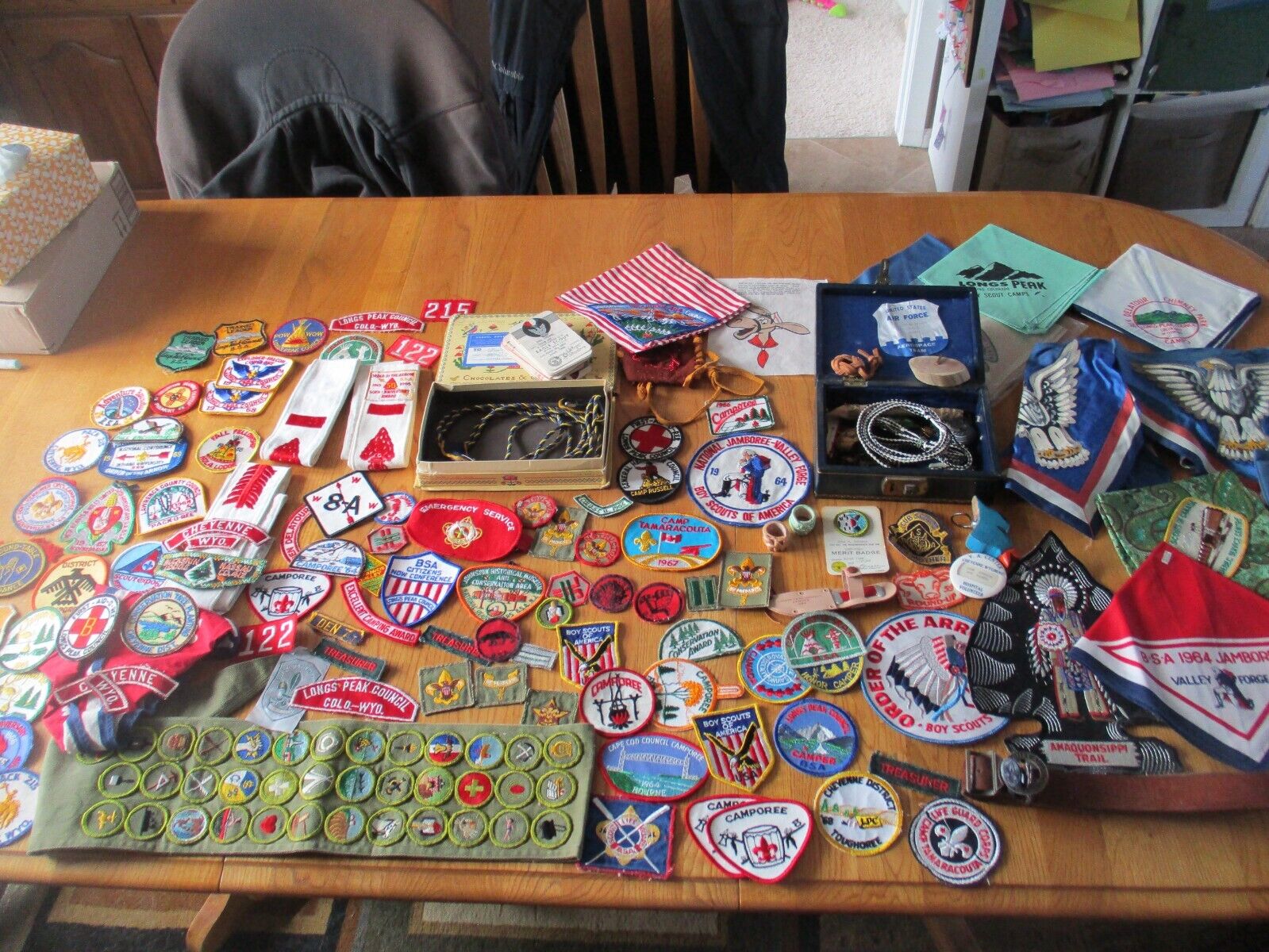 VINTAGE LOT OF PATCHES  1960\'S EAGLE BOY SCOUT WYOMING WY WYO