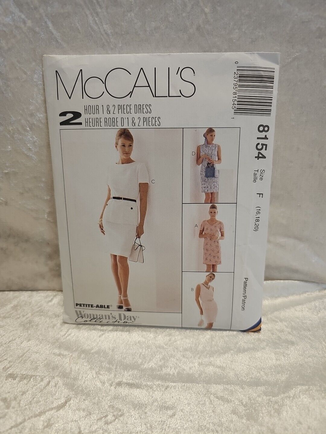 McCall\'s Sewing Pattern 8154 Size 4-22  Size Taille  Four Styles Of Dresses 01
