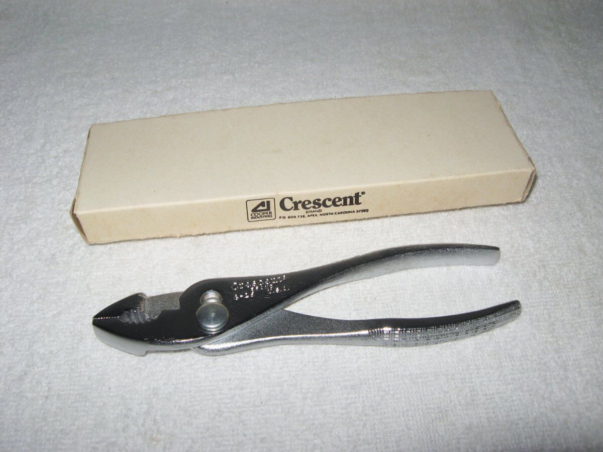 Vintage Crescent G-26 Slip-Joint Pliers with Box - NOS, Unused, Excellent