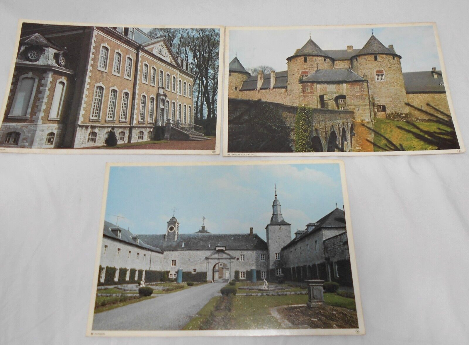 1971  French  Tourism  3 Photo Art  i12X 8 of Chateaux castle By ELF Gas station