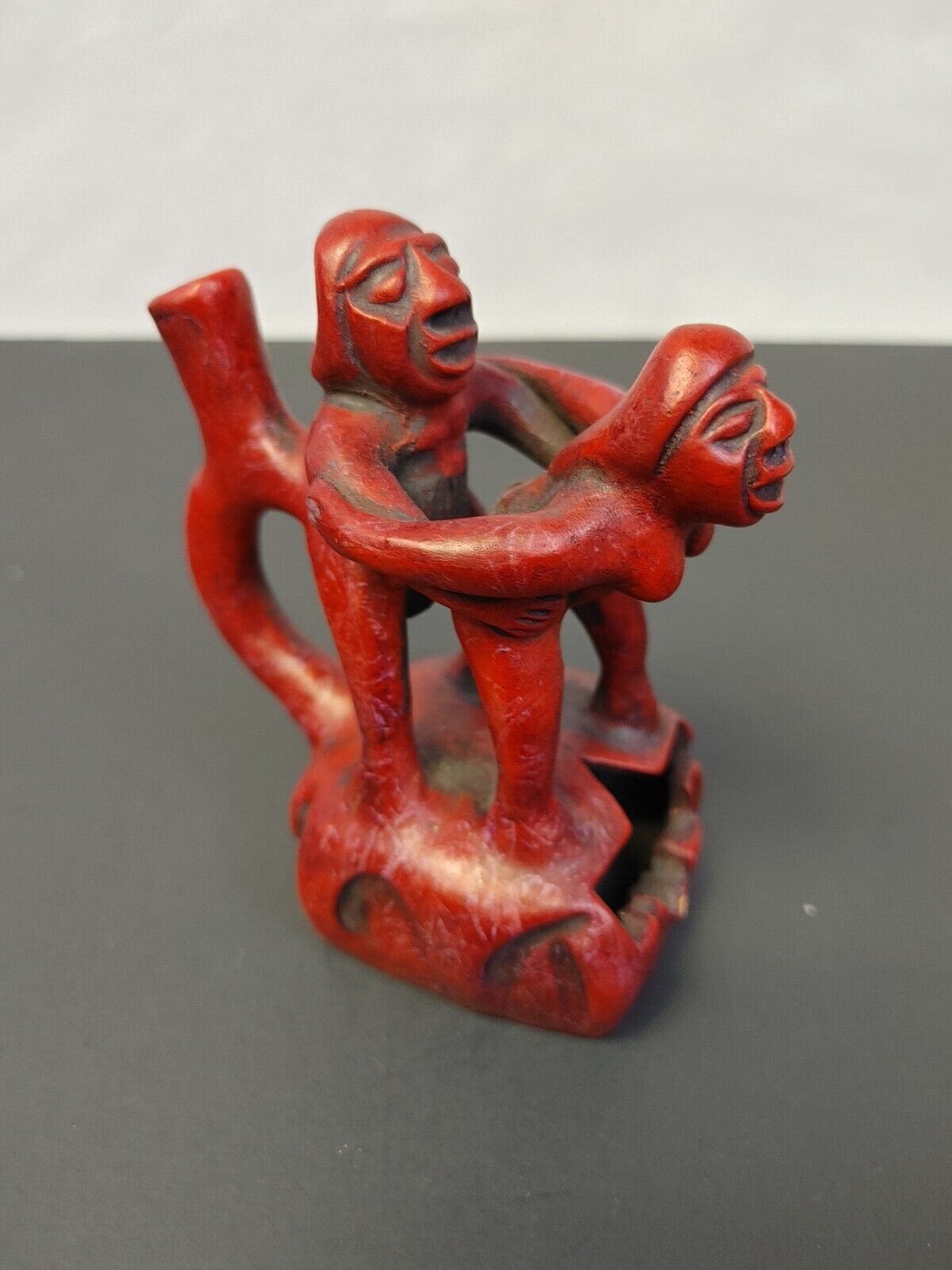 Moche Peruvian Erotic Sexuality Pottery Vessel Incense Burner Pipe