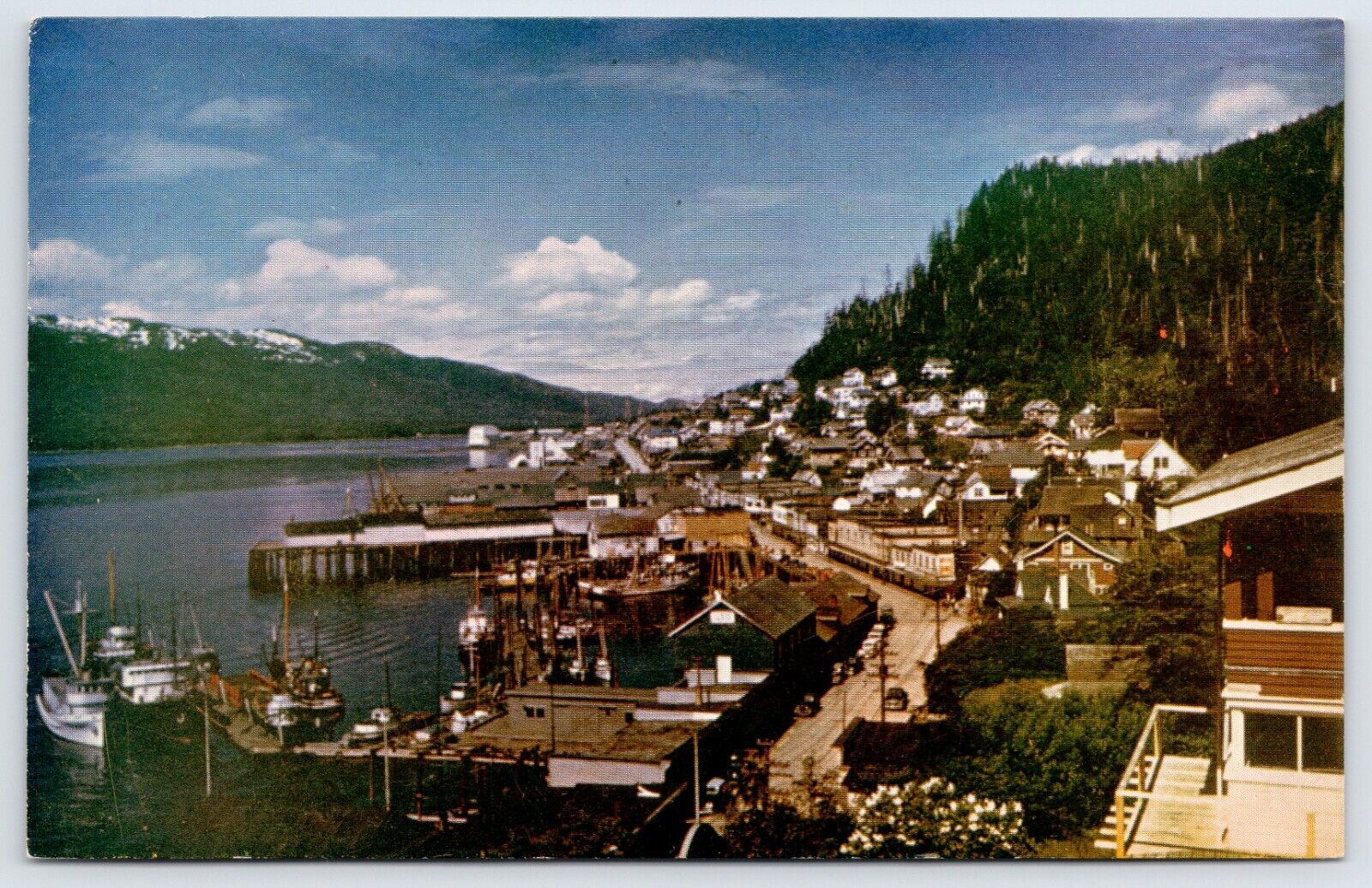 Postcard Bird\'s Eye View Of New Town Ketchikan Alaska Unposted