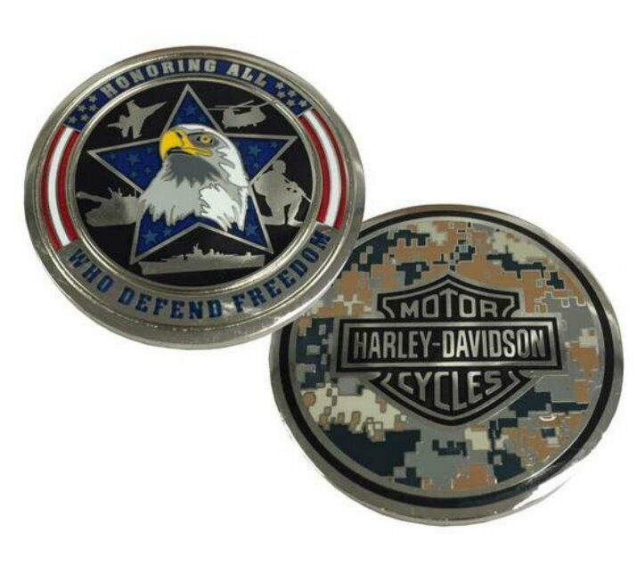 Harley-Davidson® Honoring Freedom Bar & Shield Military Challenge Coin
