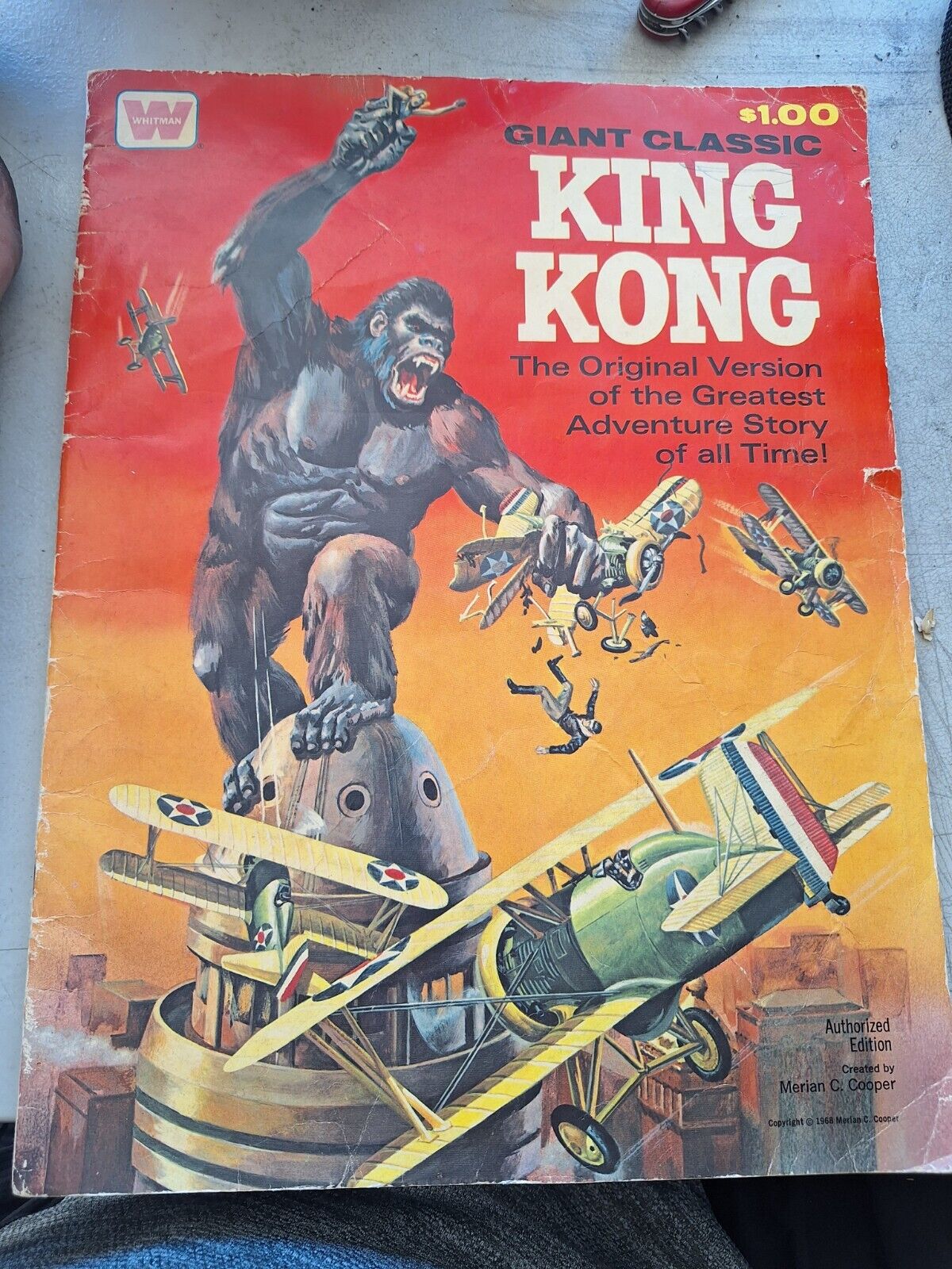 King Kong Giant Classic Oversized Edition 1968 Whitman, Good Condition 