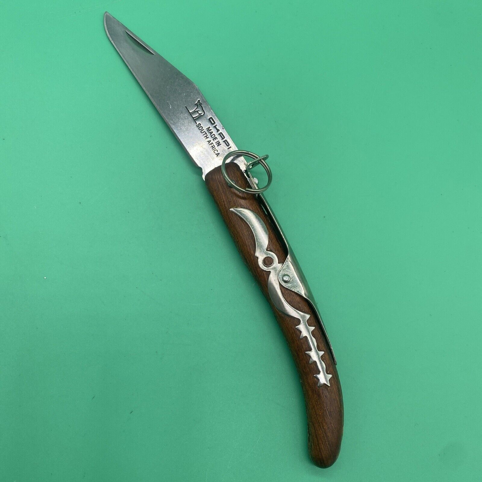 Vintage RARE Okapi LOCK RING Knife South Africa Never Used/Sharped Blade