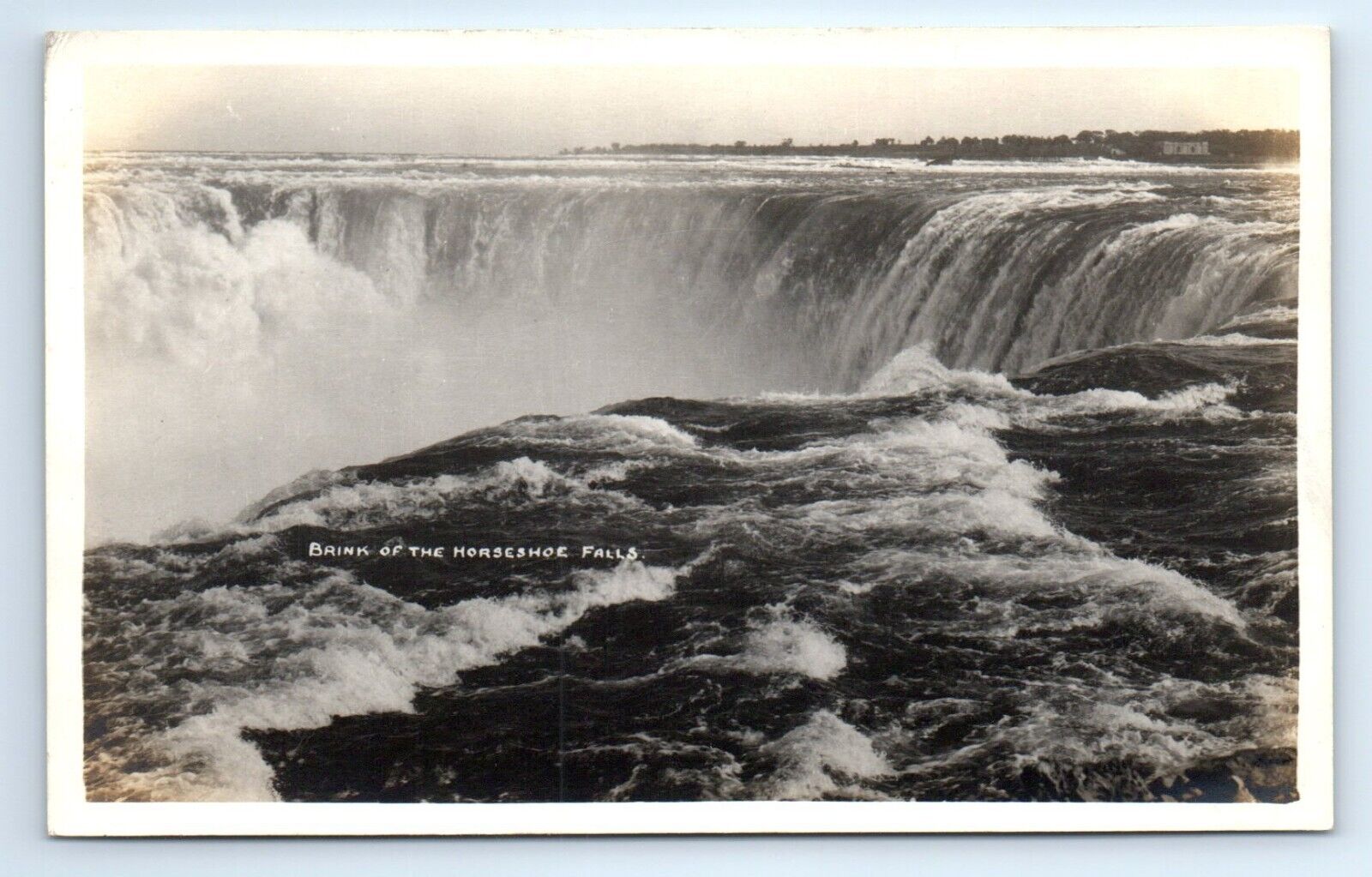 RPPC Niagara Falls NY Brink of the Horseshoe Falls Photograph Postcard c.1930