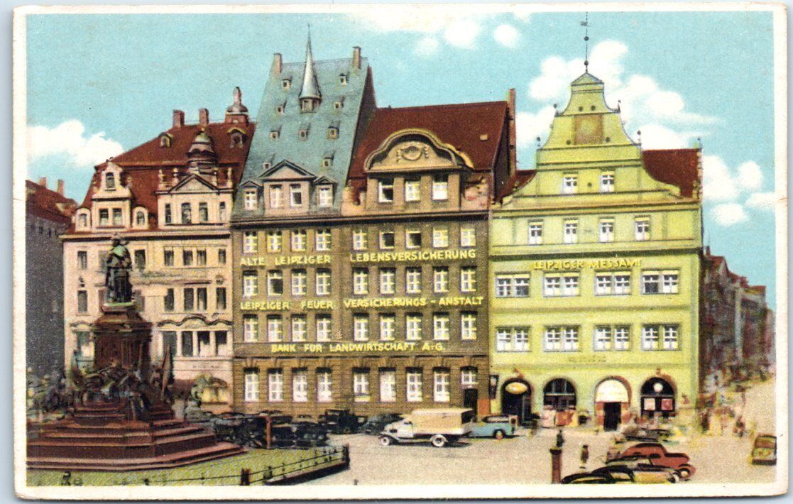 Postcard - Market - Leipzig, Germany