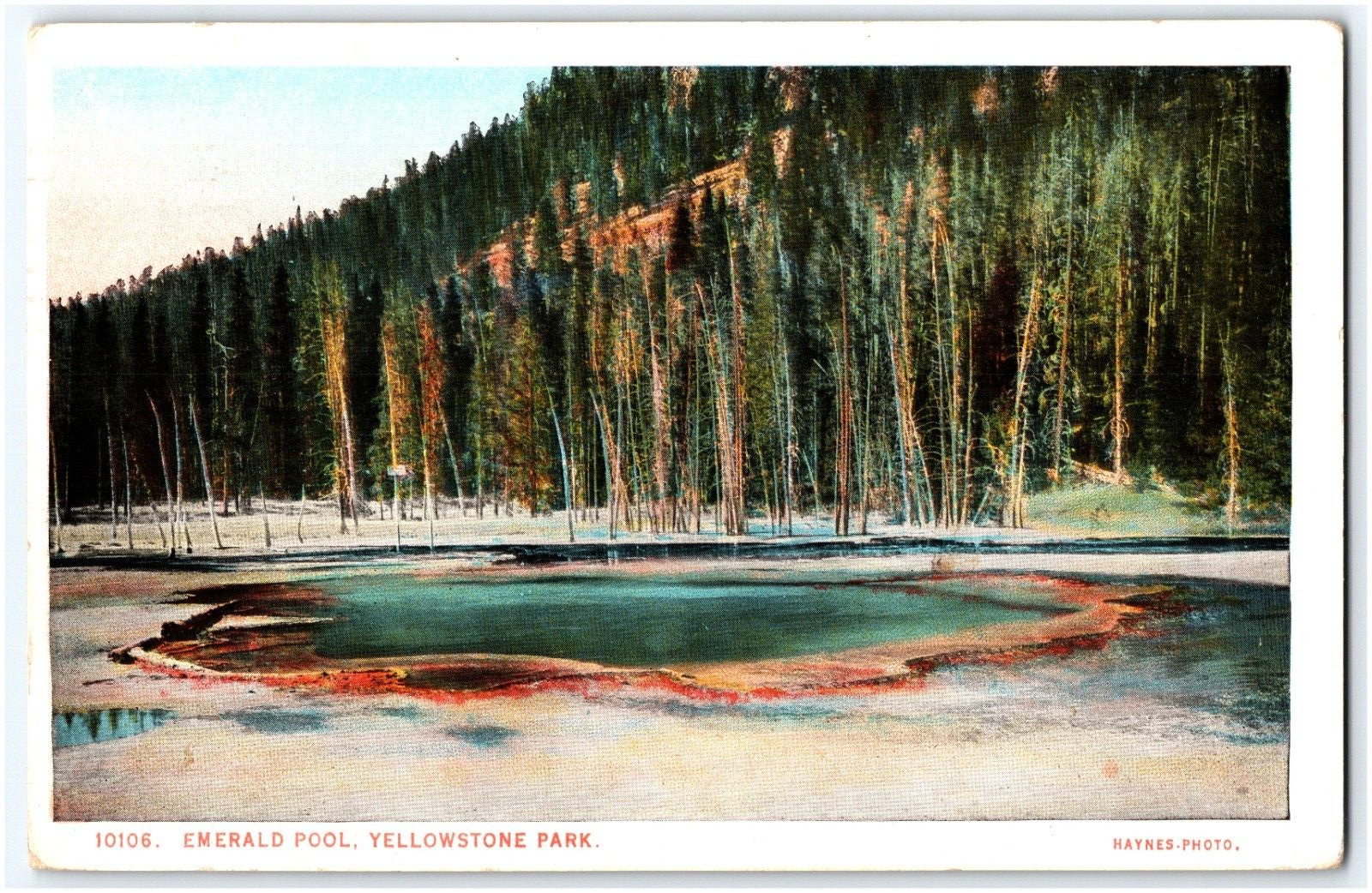 Haynes-Photo 10606 EMERALD POOL  Yellowstone Park Postcard