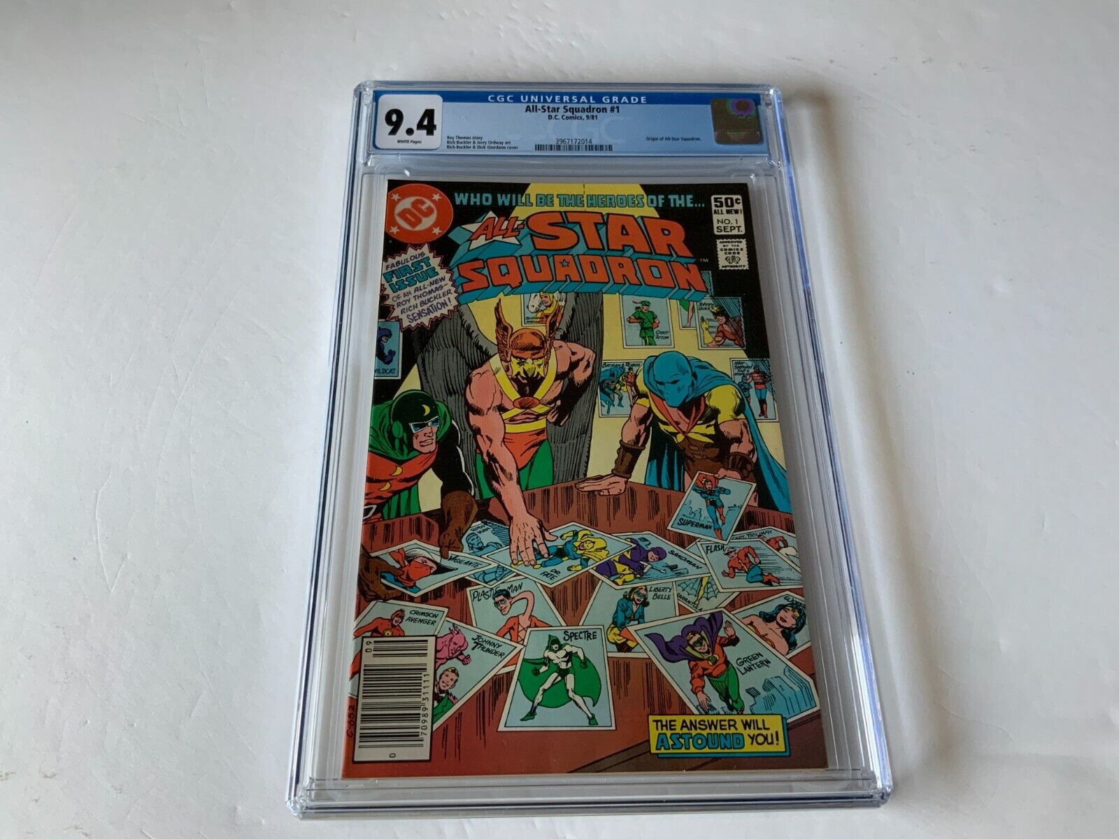 ALL-STAR SQUADRON 1 CGC 9.4 WHITE PAGES NEWSSTAND ORIGIN DC COMICS 1981 T5