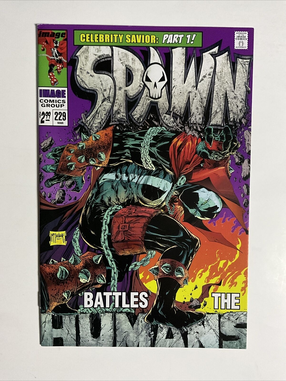 Spawn #229 (2013) 9.4 NM Image Key Issue Low Print Run Incredible Hulk Homage