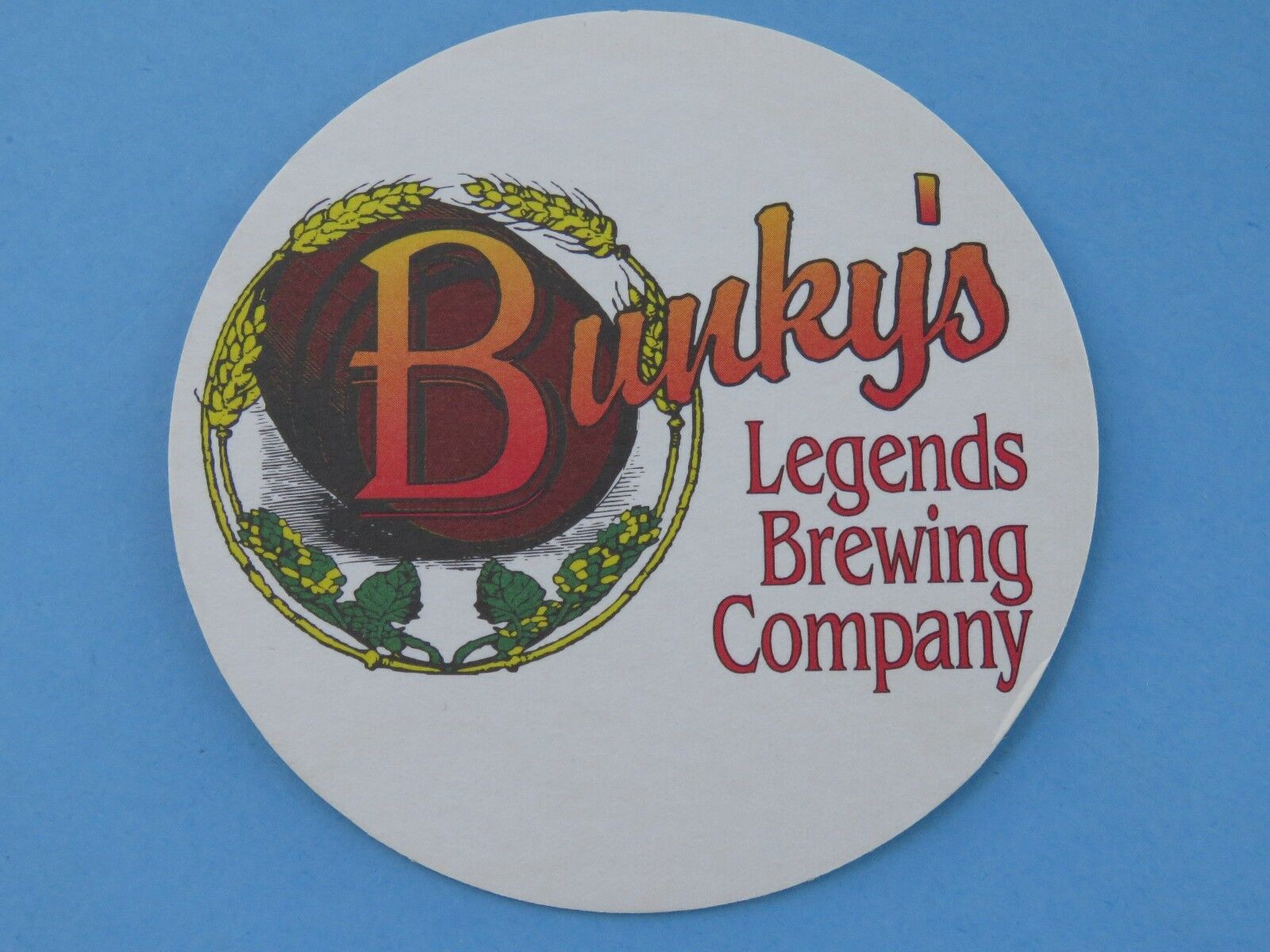 Beer Coaster ~ Bunky\'s Legends Brewing Company ~ Newark, OHIO ** From 1998-2001