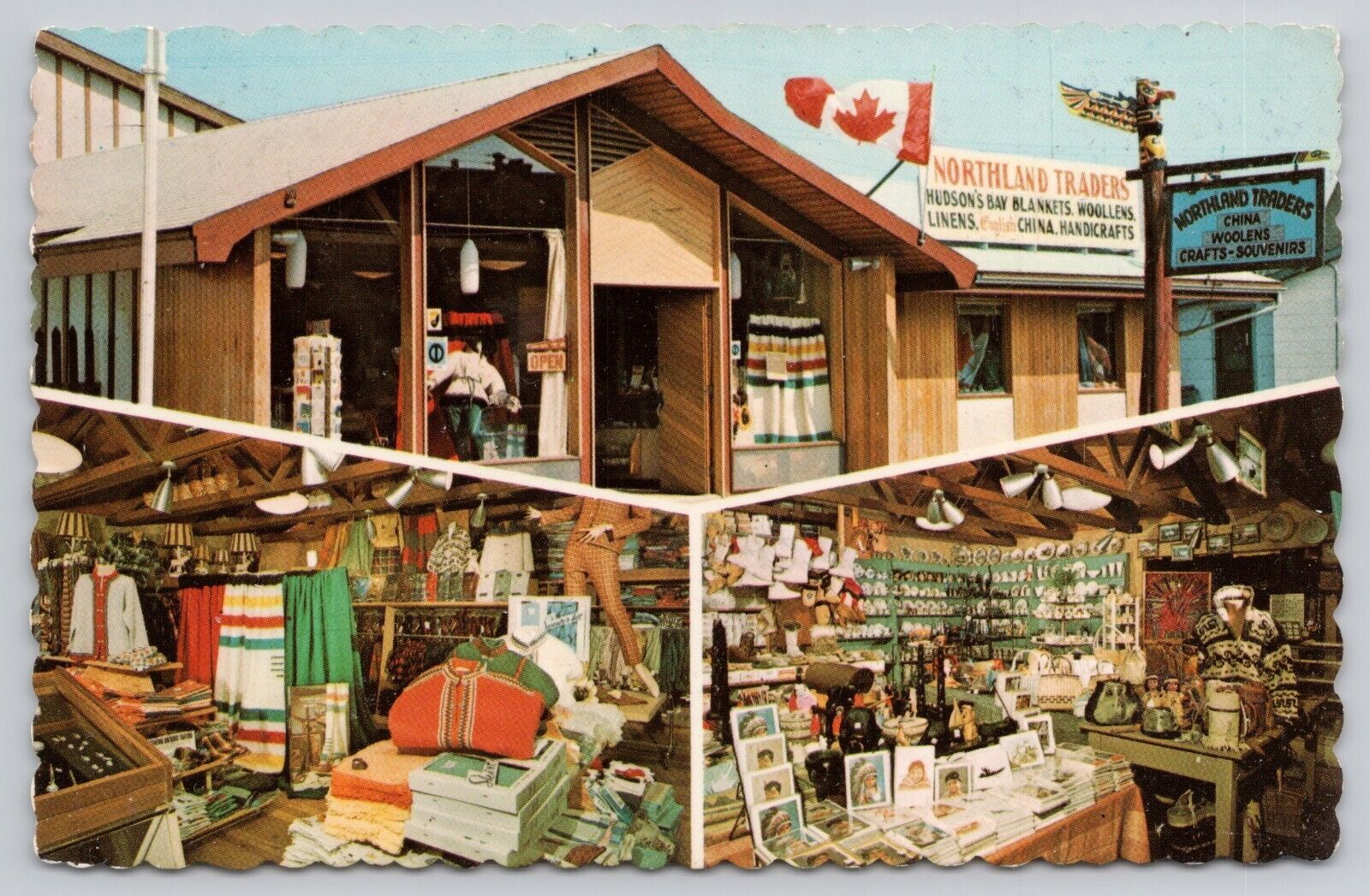 Postcard Northland traders Temagami Ontario Canada