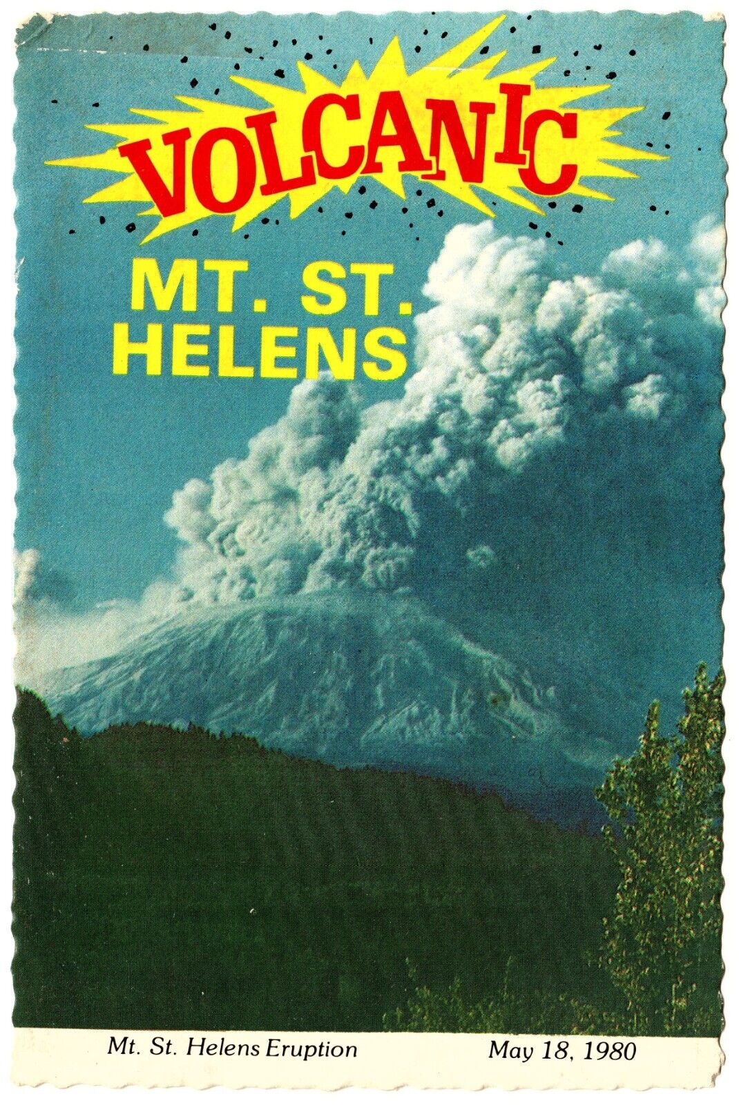 Postcard Volcanic Eruption Of Mt St Helens Washington May 1980 CT-542