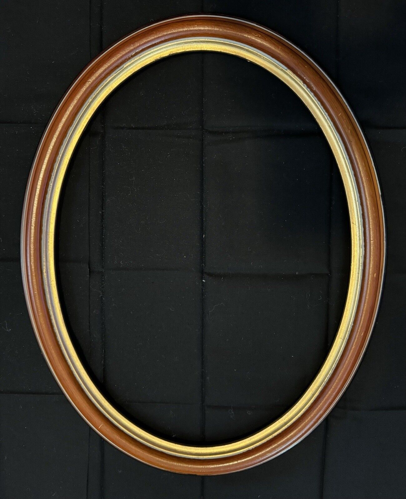Oval Wood Stain & Gold 12” x 16” Decorative Frame