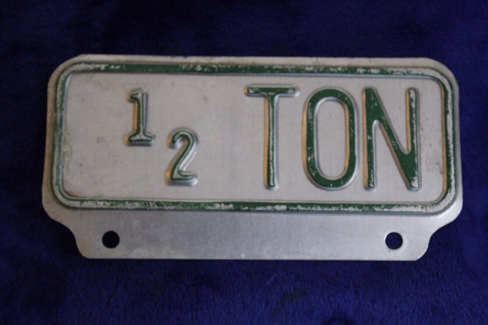 Vintage 1/2 Ton Truck Plate Topper Accessory Chevy Ford GMC Dodge Ram