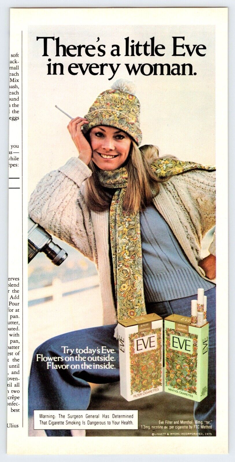 1976 BEAUTIFUL WOMAN EVE CIGARETTES Vintage 5\
