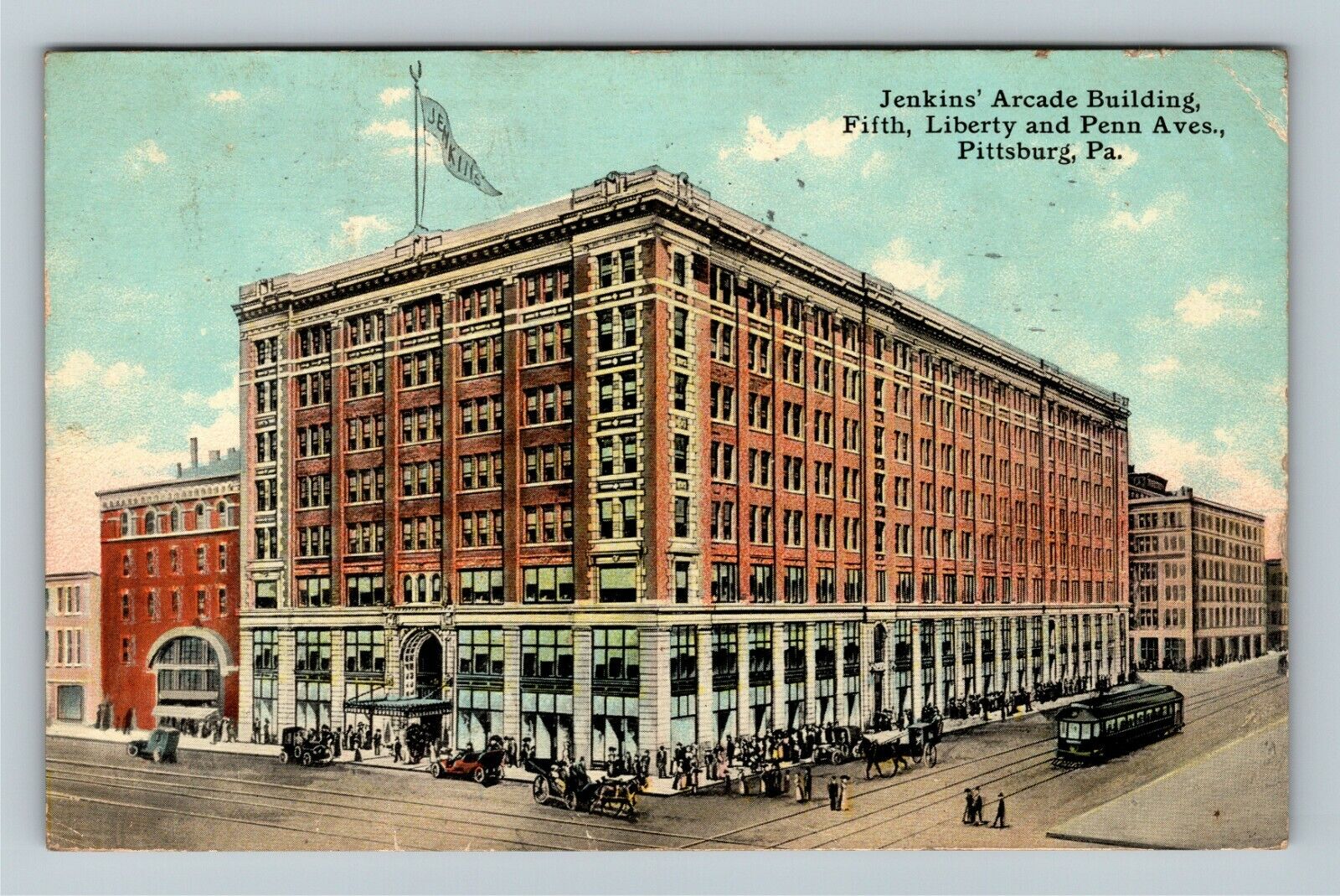 Pittsburg PA-Pennsylvania Jenkins Arcade Building c1911 Vintage Postcard