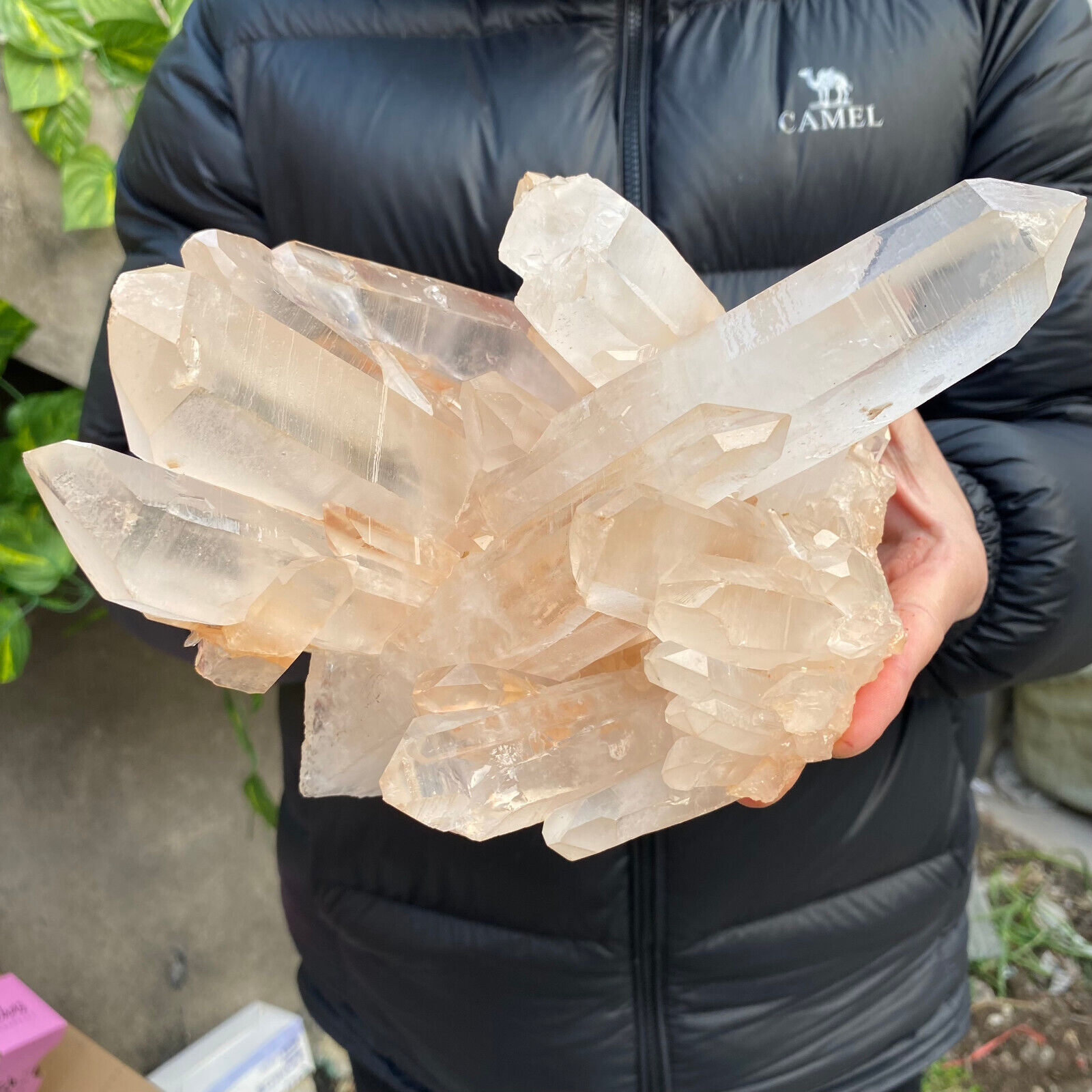 5.8lb Natural Clear White Faden Quartz Crystal Cluster Rough Healing Specimen
