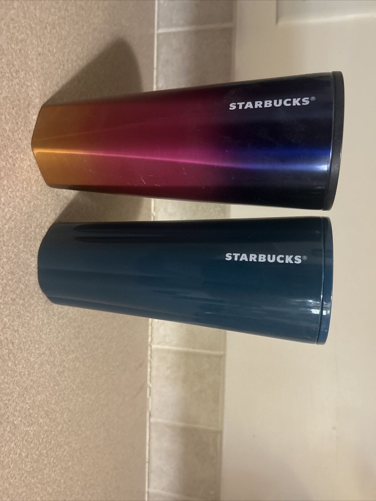 Set Of Two Starbucks Cups