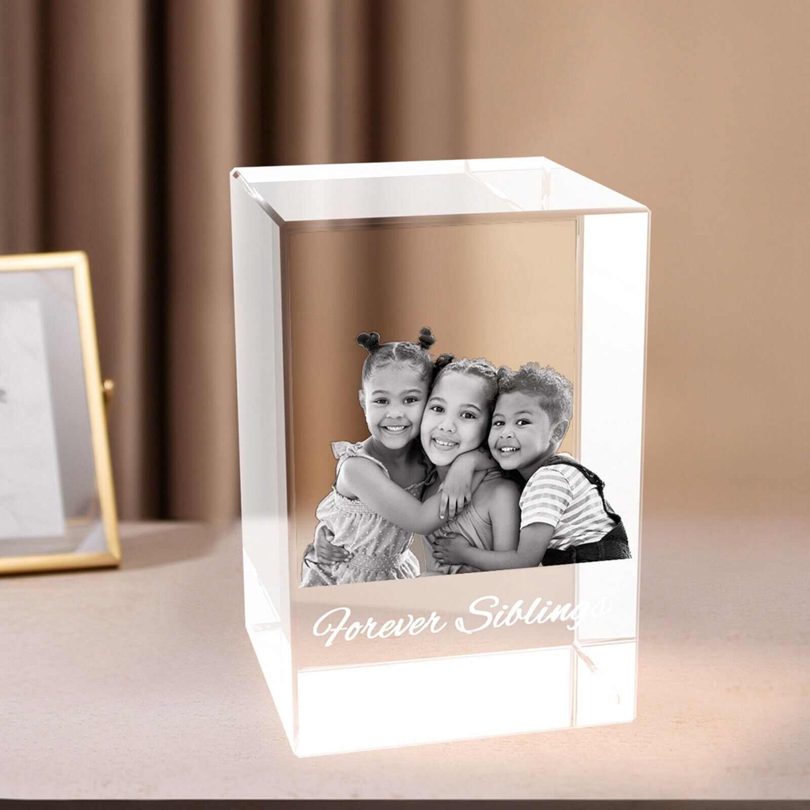 Personalized 3D Crystal Photo Gift For Birthday Anniversary Mother's Day Present
