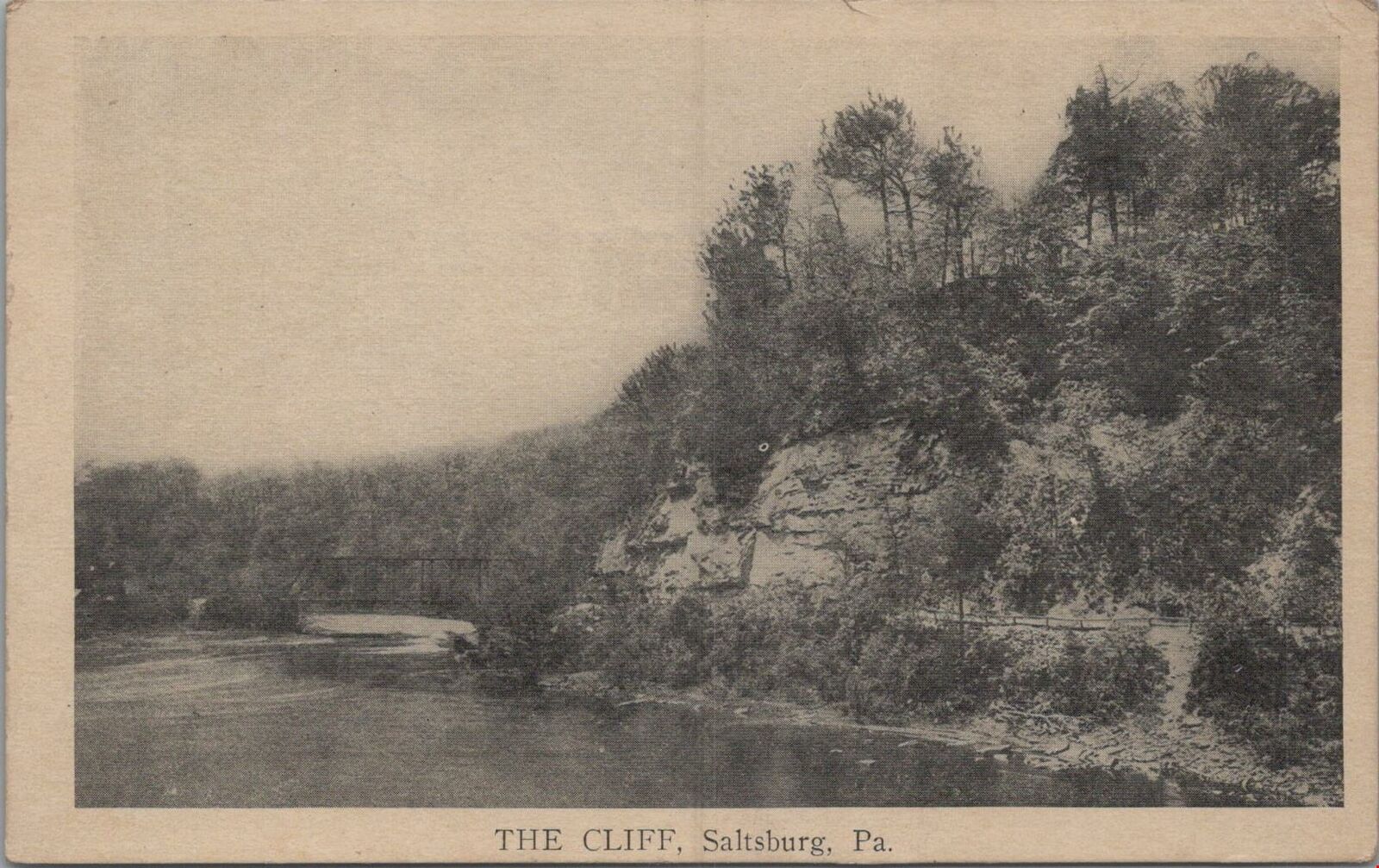 Postcard The Cliff Saltsburg PA 