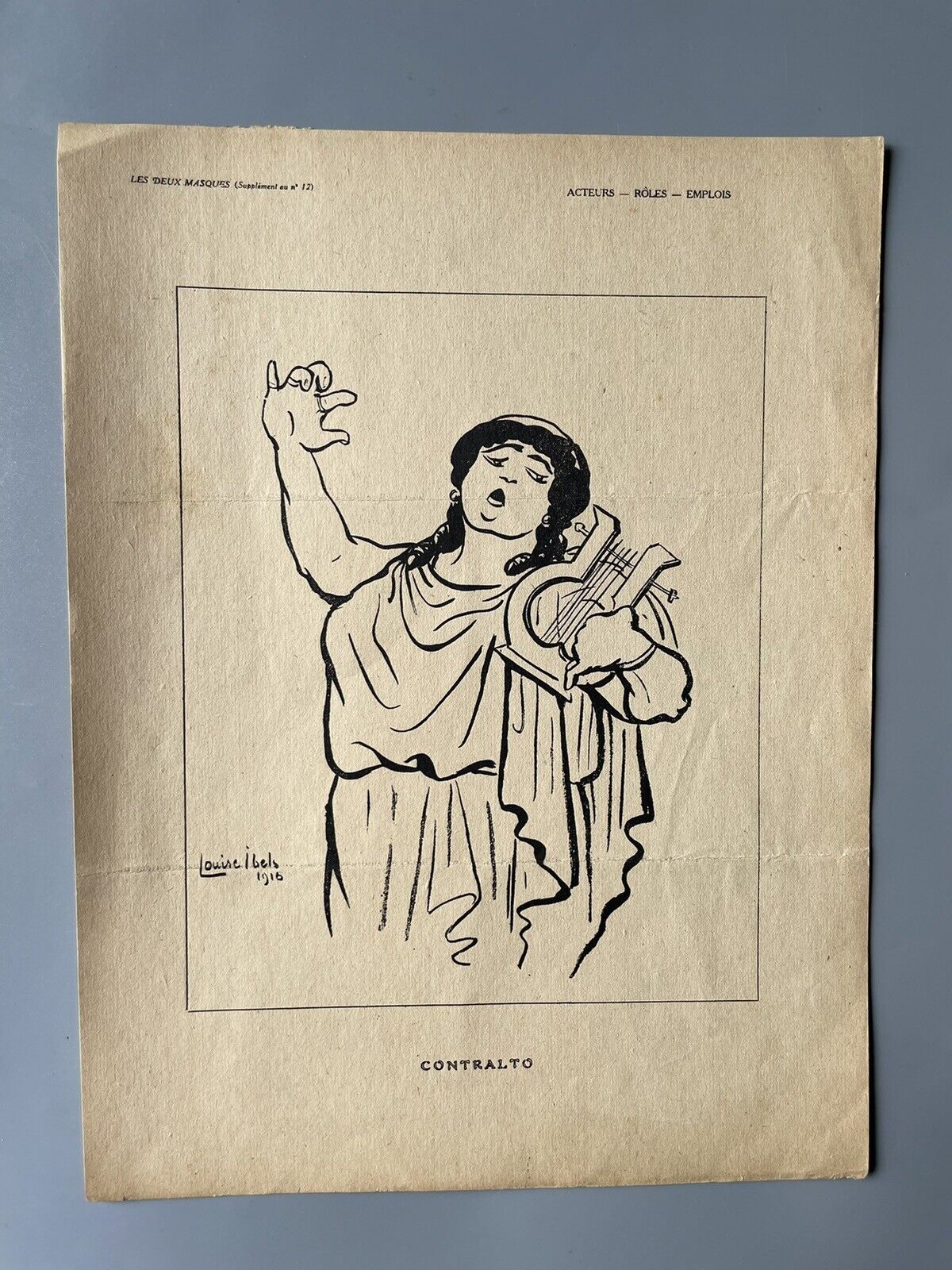 Louise Ibels engraving from the magazine \'les Deux Masques\': CONTRALTO 1916