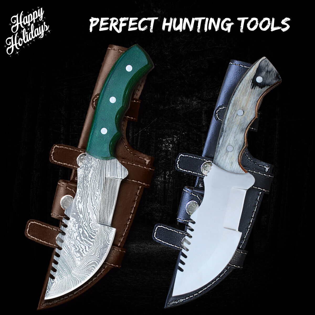 TRACKER® Hunting Knife Gift For Hunters 2 pcs Set, Survival & Outdoor knife Gift