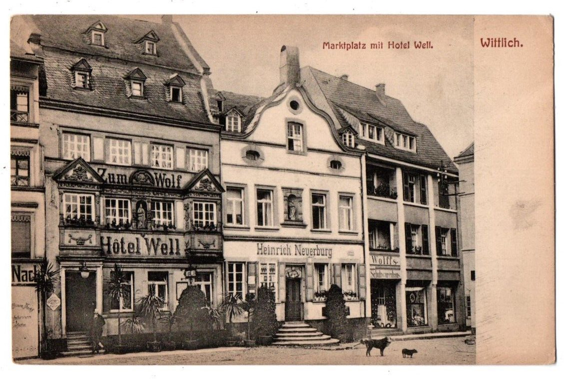 PC66 Germany Rhineland-Palatinate Wittlich Marktplatz mit Hotel Well Postcard