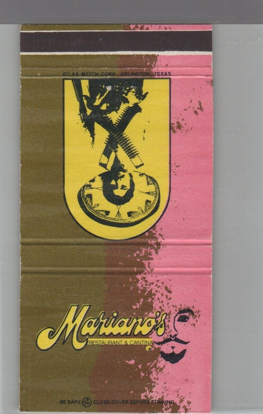 Matchbook Cover Mariano\'s Restaurant Old Town, TX