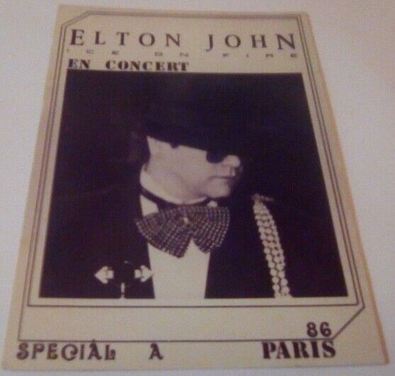 Elton JOHN En Concert Size: 10x15cm POSTCARD