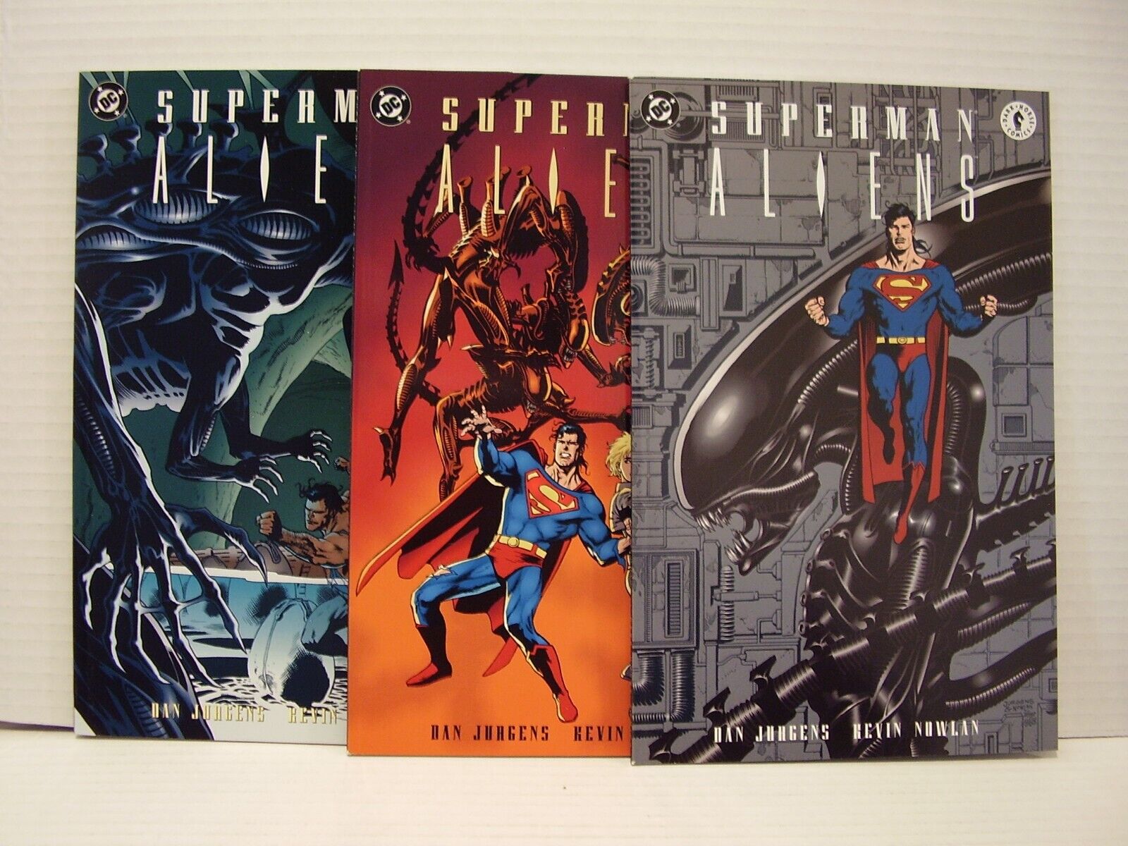 SUPERMAN VS ALIENS #1-3 - COMPLETE SET - GREAT SERIES - UNREAD HIGH GRADE - 1995