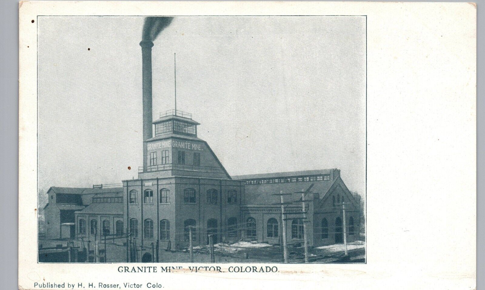 GRANITE MINE VICTOR COLORADO c1910 original antique postcard co mining