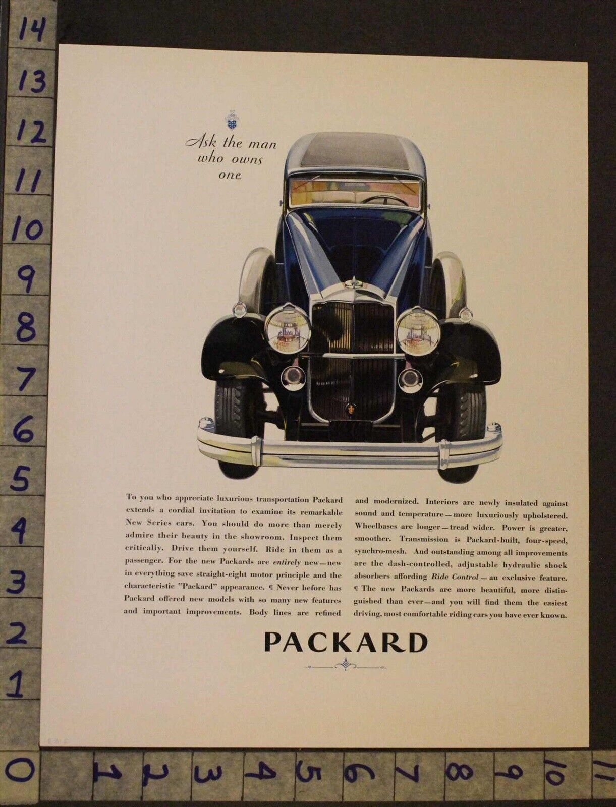 1931 PACKARD STRAIGHT EIGHT LUXURY WEALTH DETROIT AFFLUENT MOTOR CAR AUTO ADUQ87