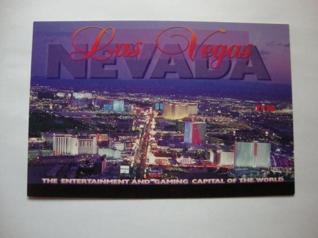 Railfans2 879) 1995 Postcard Las Vegas Nevada, Rio, Stardust, Circus Circus, MGM